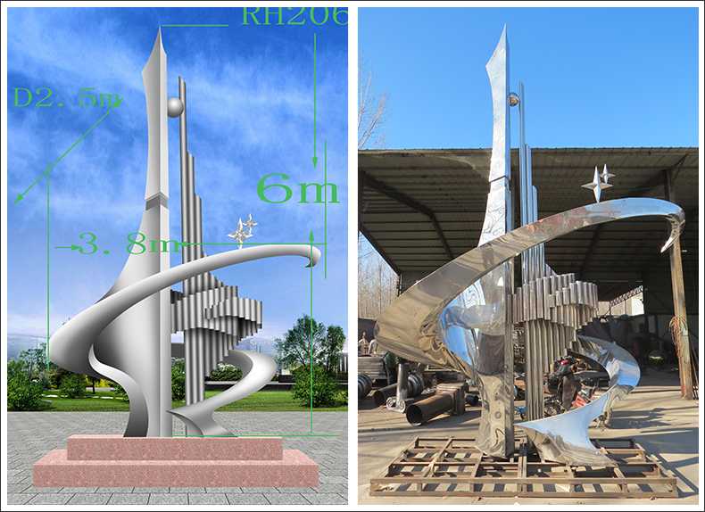 大型不銹鋼雕塑，不銹鋼雕塑廠家，室外大型景觀雕塑