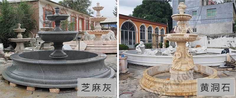 大理石景觀噴泉材質(zhì)，石雕噴泉工廠，定制大理石景觀噴泉