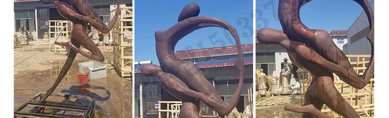 銅舞蹈人物雕塑，抽象男女人物雕塑，抽象跳舞人物銅雕塑
