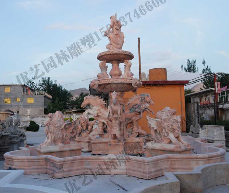 大理石景觀噴泉，歐式大型噴泉，石雕噴泉廠家