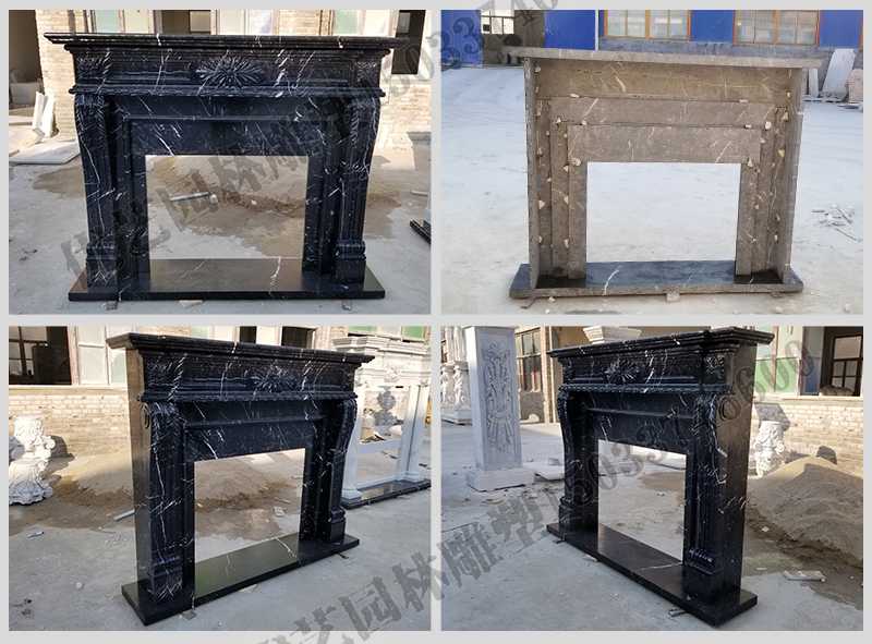 石雕壁爐架廠家，石雕壁爐架工廠，定制石雕壁爐架