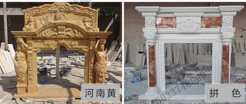 石雕壁爐架款式，定制石雕壁爐架，石雕壁爐架廠家