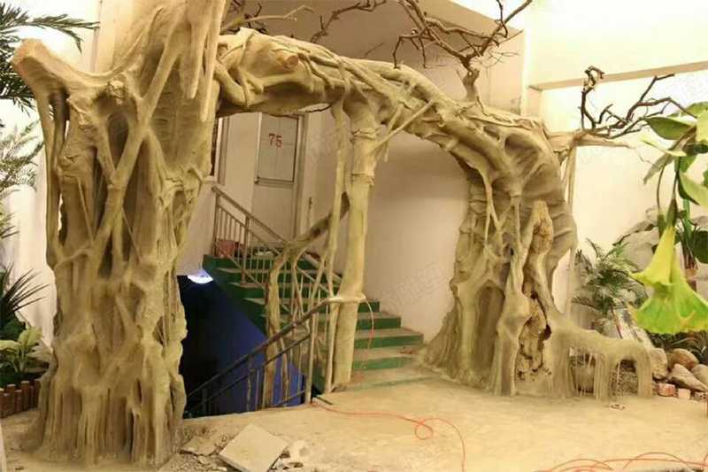 水泥仿真樹(shù)木雕塑，仿真水泥雕塑