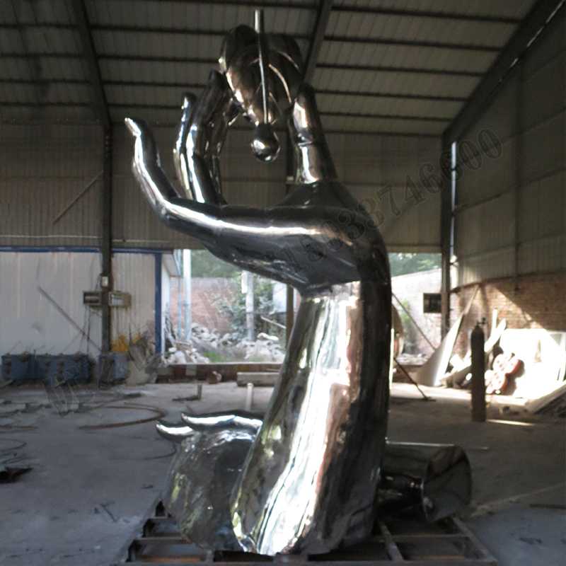 保護水資源雕塑，珍惜水資源雕塑，不銹鋼水滴雕塑