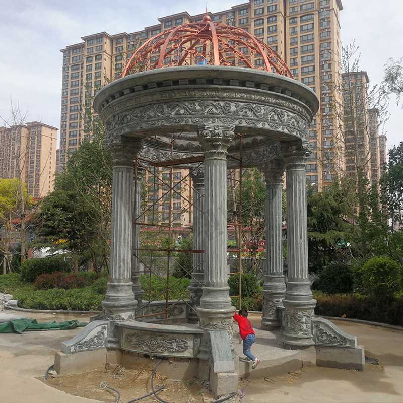 小區(qū)景觀涼亭，大理石亭子安裝