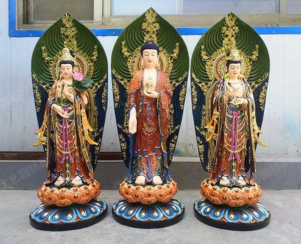 佛教西方三圣、東方三圣、華嚴(yán)三圣銅雕塑